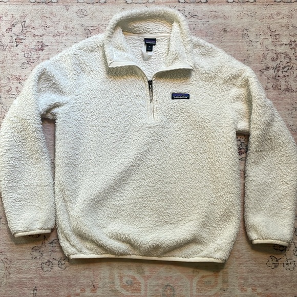 Patagonia cream/ivory Fleece/ Sherpa. Women's Los Gatos 1/4-Zip Fleece - Picture 3 of 8